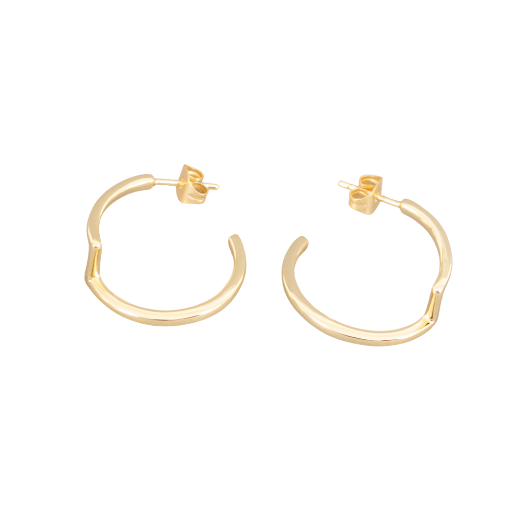 Handmade Amor Half Stud Hoops