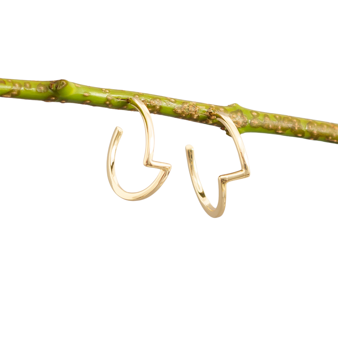 Handmade Amor Half Stud Hoops