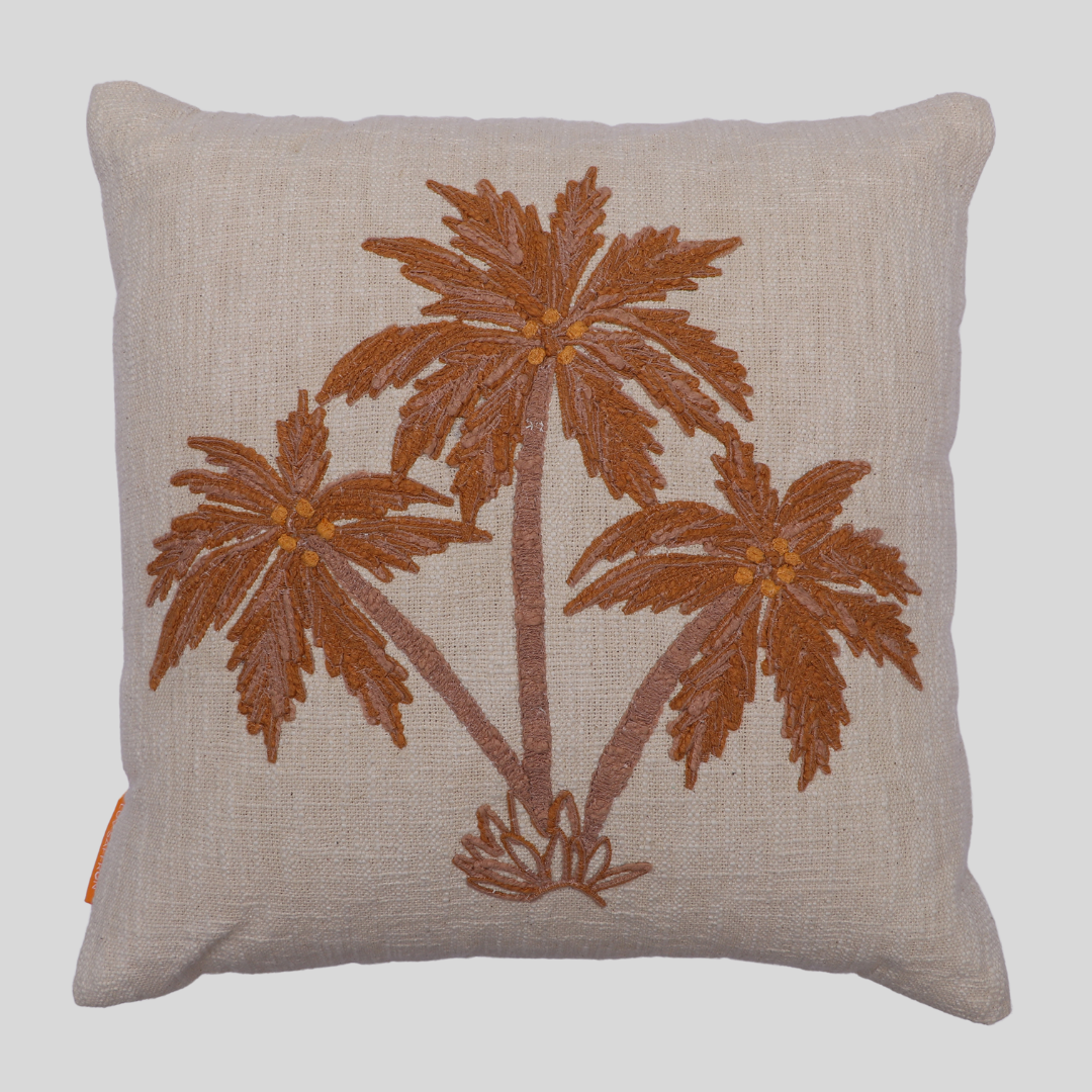 Bestseller Dessert Oasis Palms Cushion Cover Hand Embroidered 50 x 50 cm