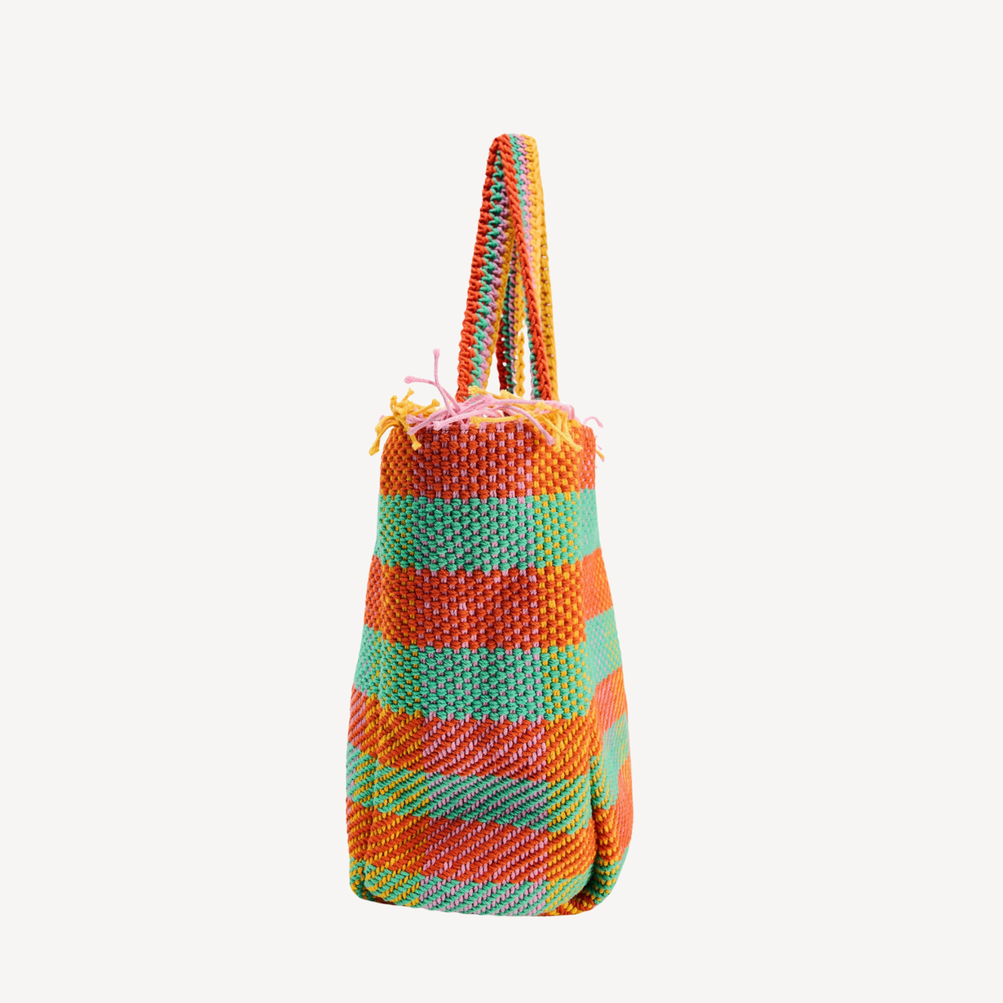 Our Bestseller - Striped Tote Bag -Pink