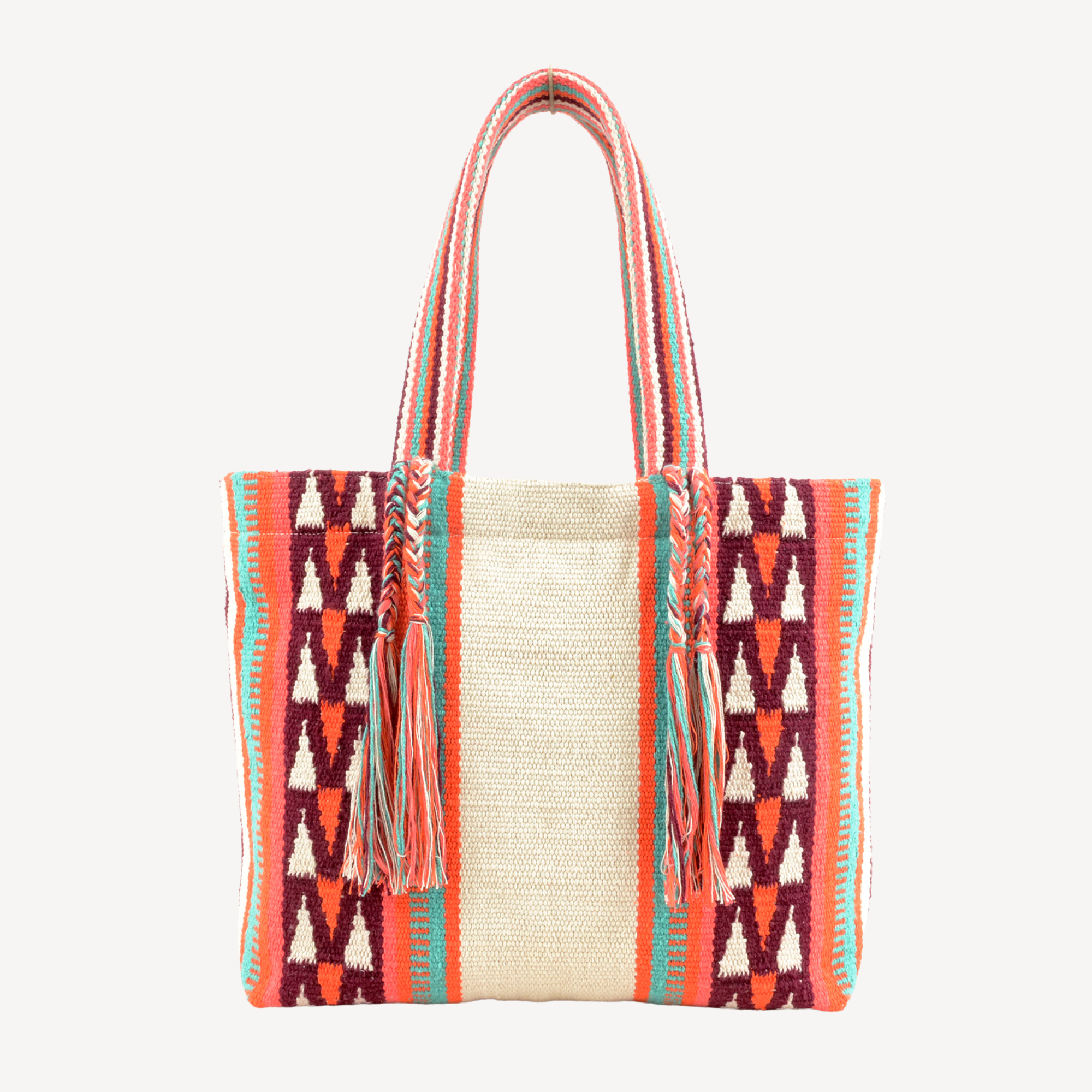 Palm Paradise Carryall Tote - Handmade Women Tote Bag