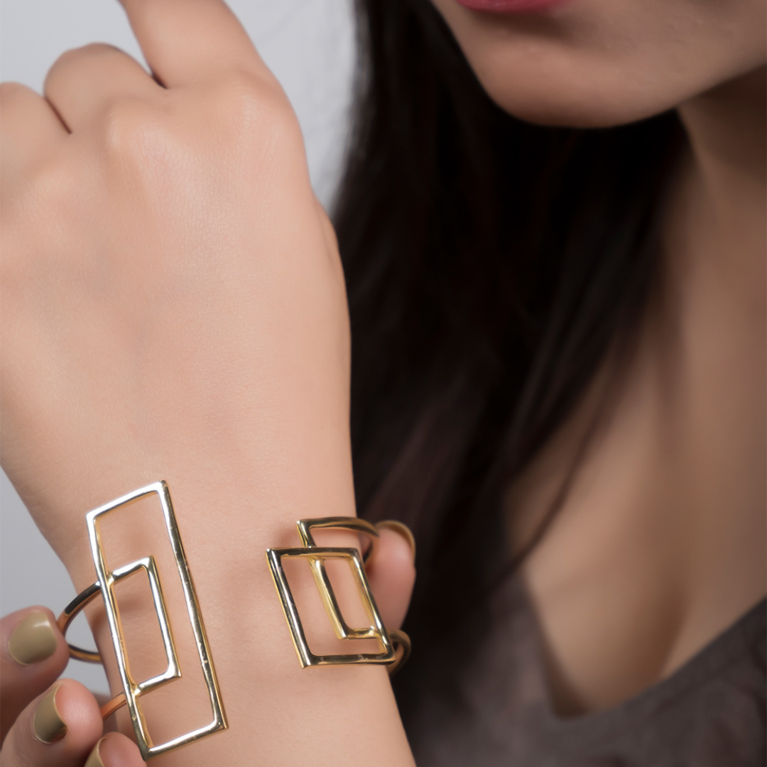 Handmade Boxed in Brass Cuff
