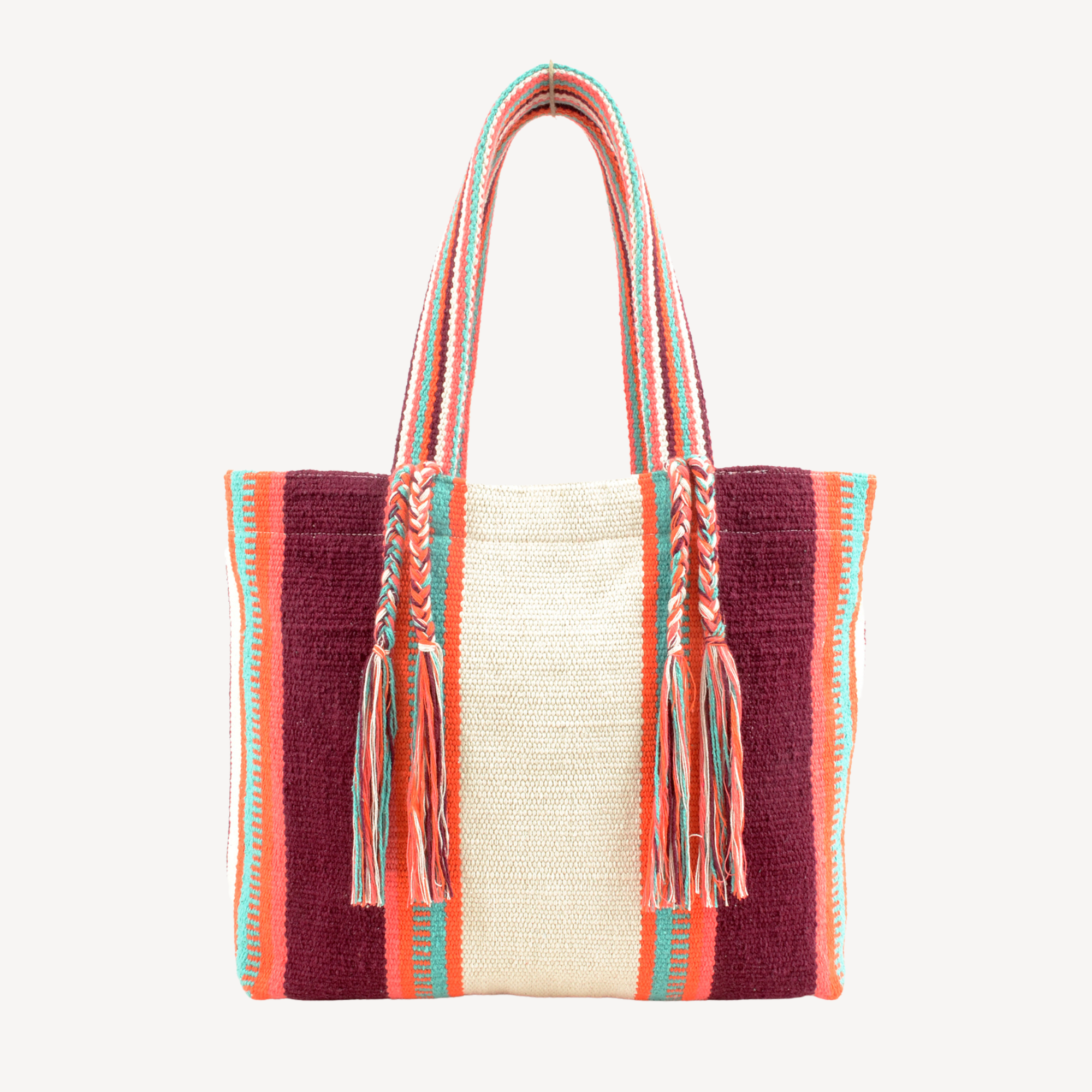 Palm Paradise Carryall Tote - Handmade Women Tote Bag
