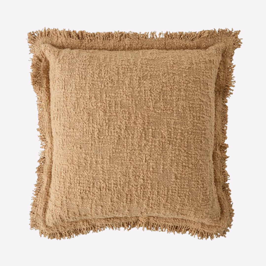 Amal Boucle Cotton Cushion Cover Taupe 50 x 50 cm