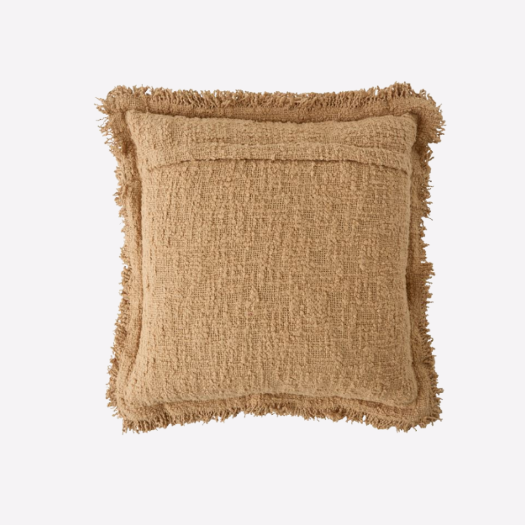 Amal Boucle Cotton Cushion Cover Taupe 50 x 50 cm