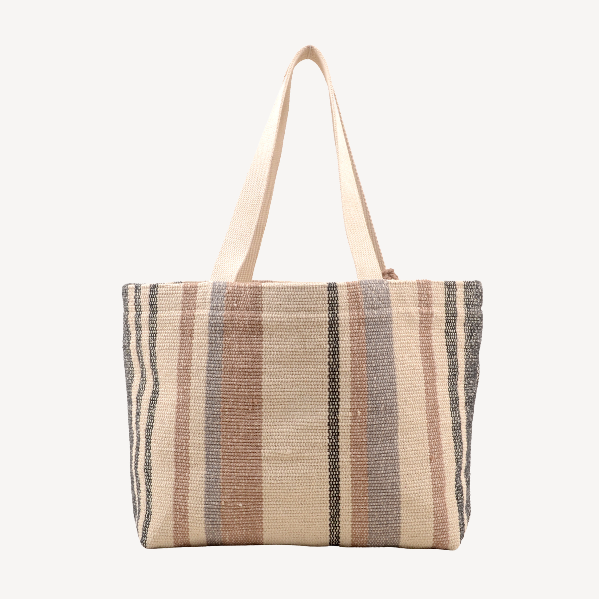 Our Bestseller - Eva Oversize Tote Bag - Beige Pom Pom