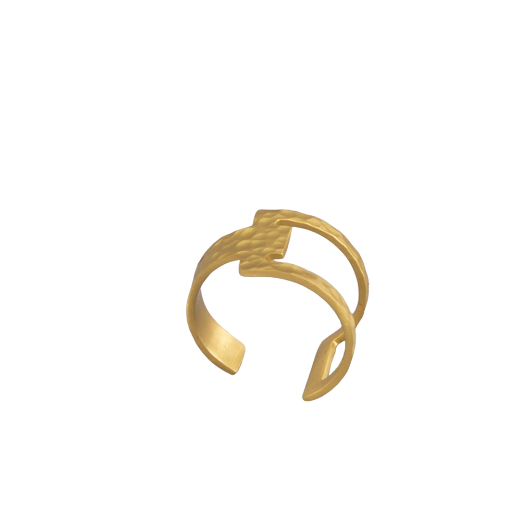 Handmade Classic Hammered Ring - Antique finish, Adjustable Size