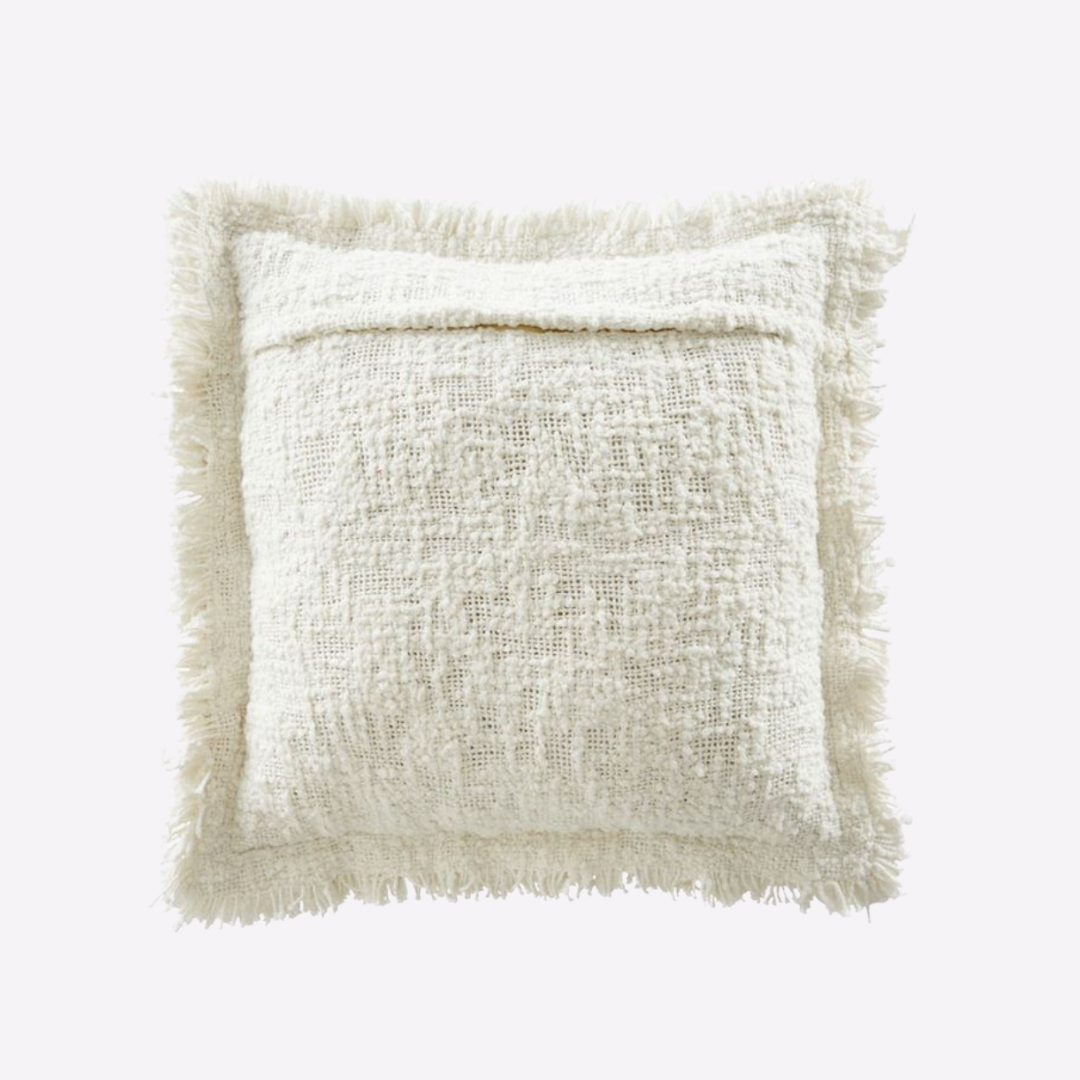 Amal Boucle Cotton Cushion Cover Cream, 50 x 50 cm