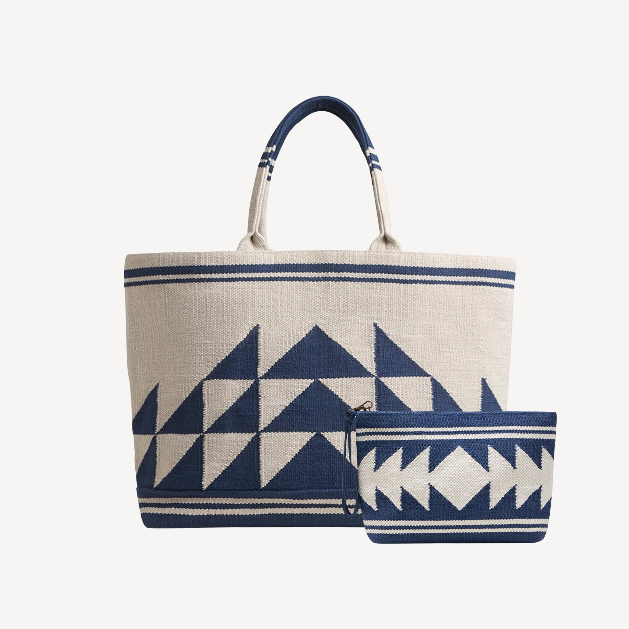 Lina Tote & Clutch Set - Blue
