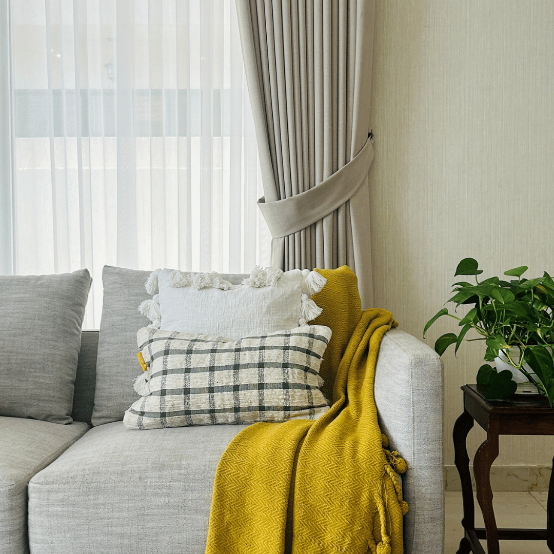 Jasmine Sage Check Cushion, 35 x 55 cm