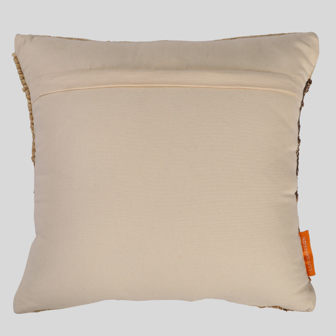 Colorblock Abstract Jute Cushion Covers, 40 x 40 cm