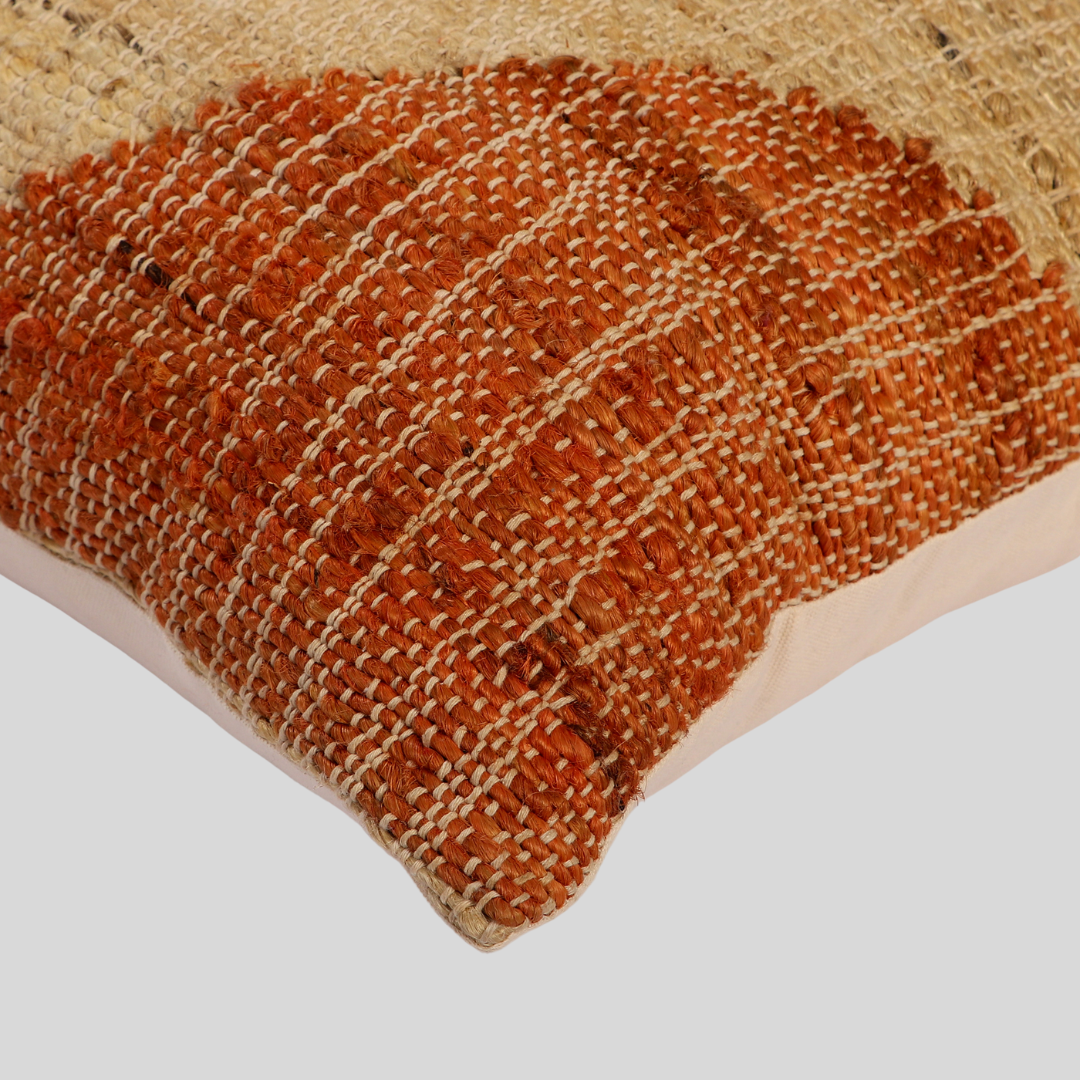 Colorblock Wave Jute Cushion Covers, 45 x 45 cm