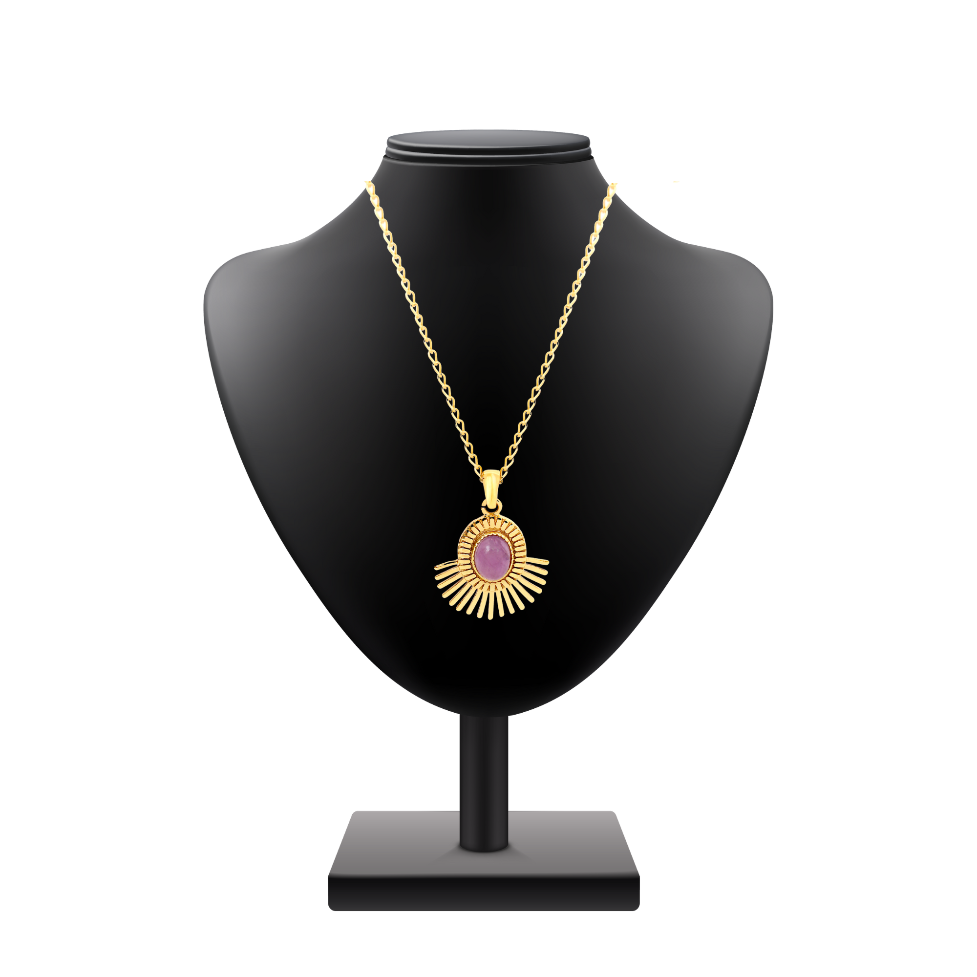 Handmade Purple Amethyst  Radiation Necklace