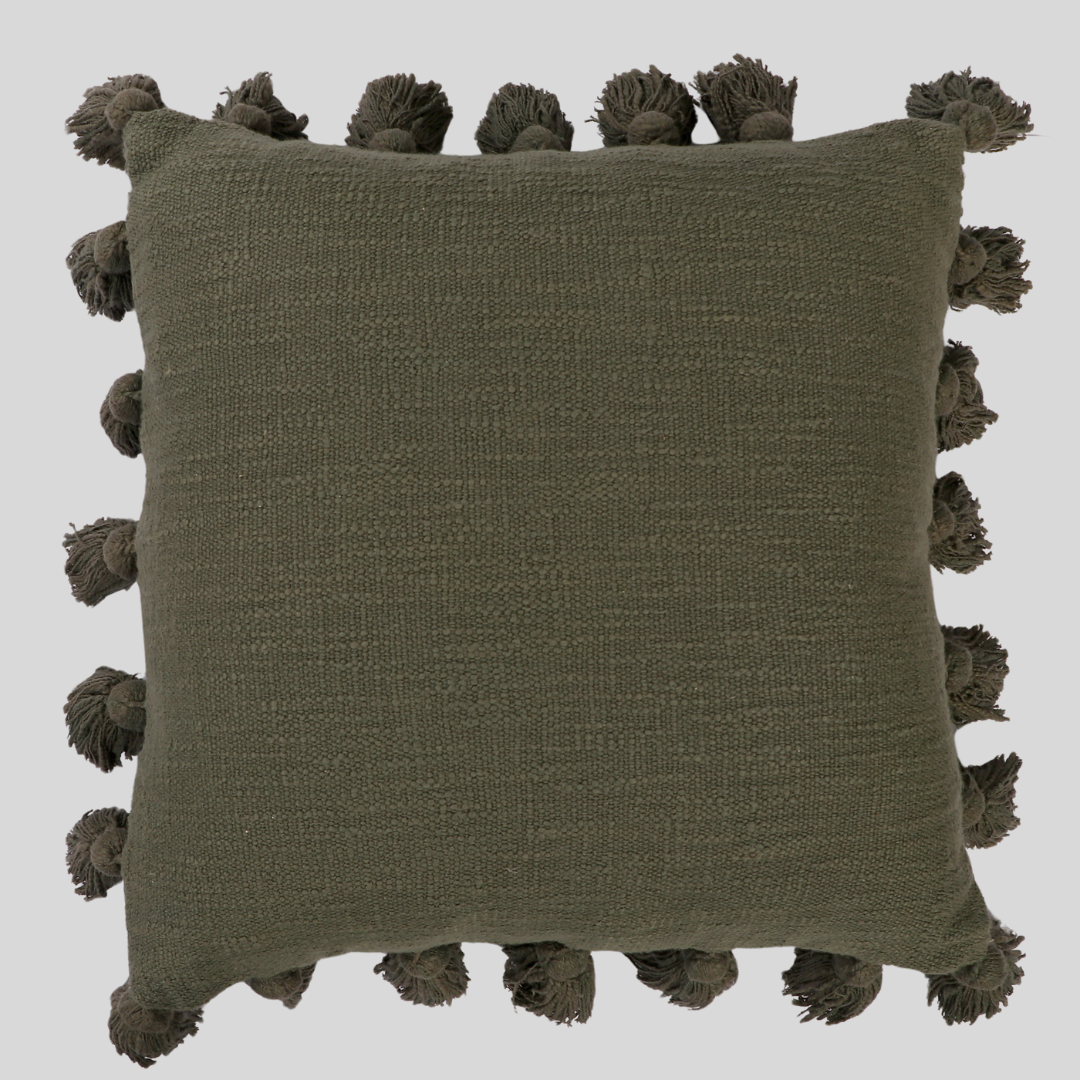 Osga Olive Green Throw Cushion 45 x 45 cm