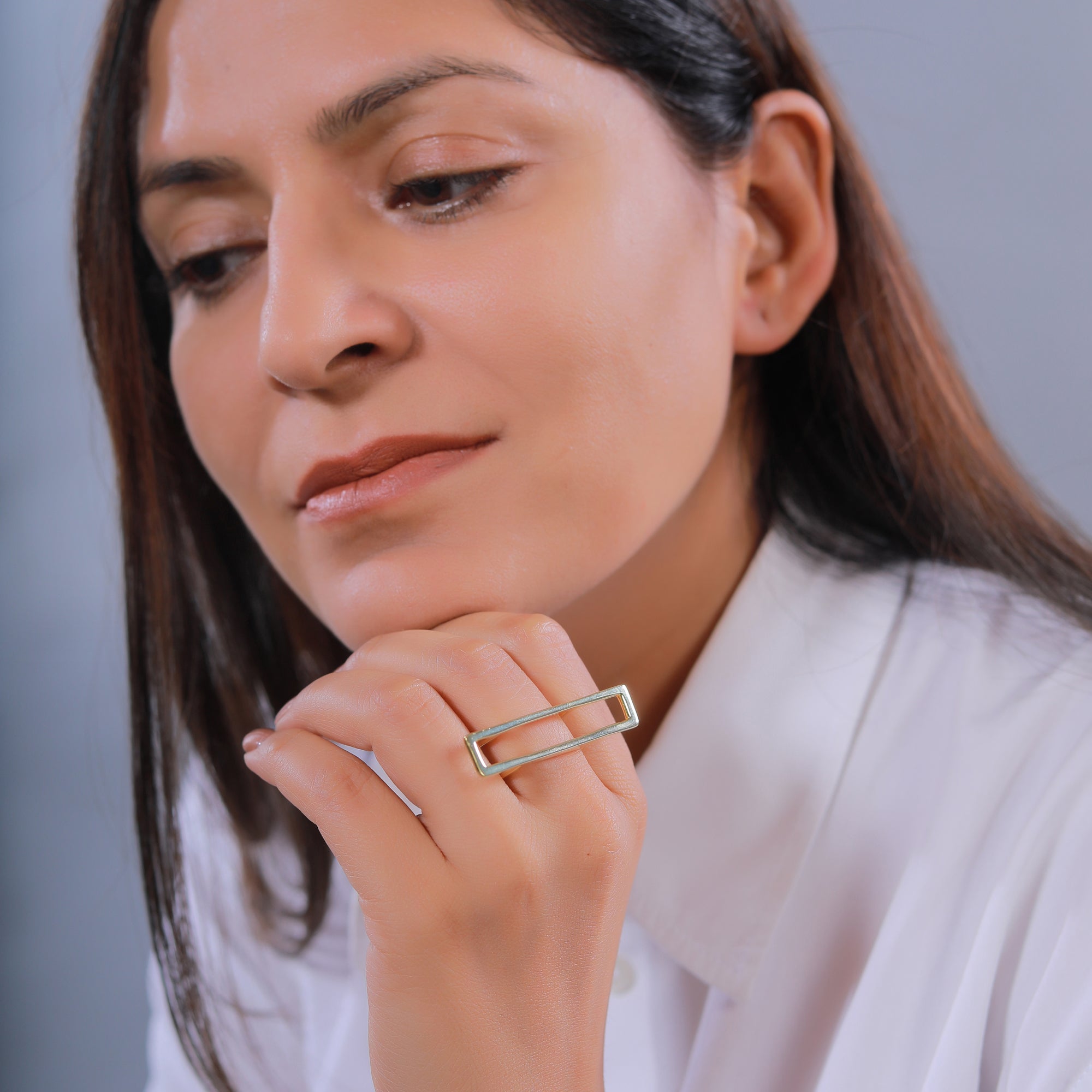 Handmade Boxed In Brass Ring - One Size Fits All