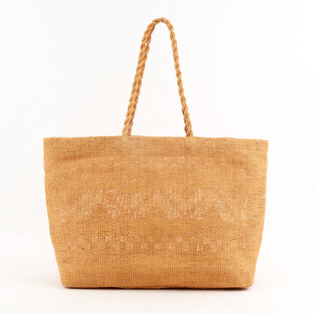 Raffia Netted Shopper's Tote - Oversized Tote Bag