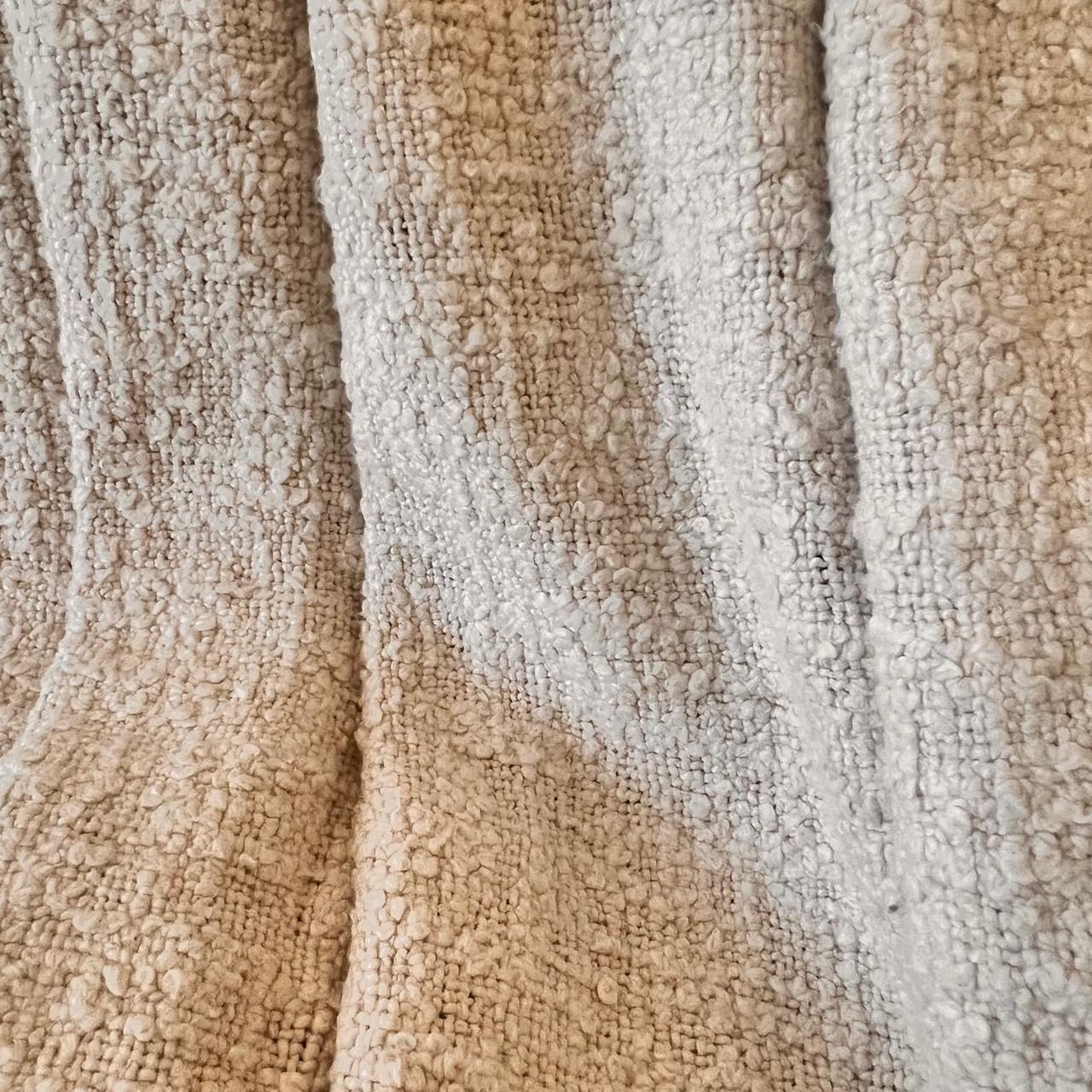 Amal Boucle Throw with Fringe Natural 50" x 70" (130 x 180 cm)