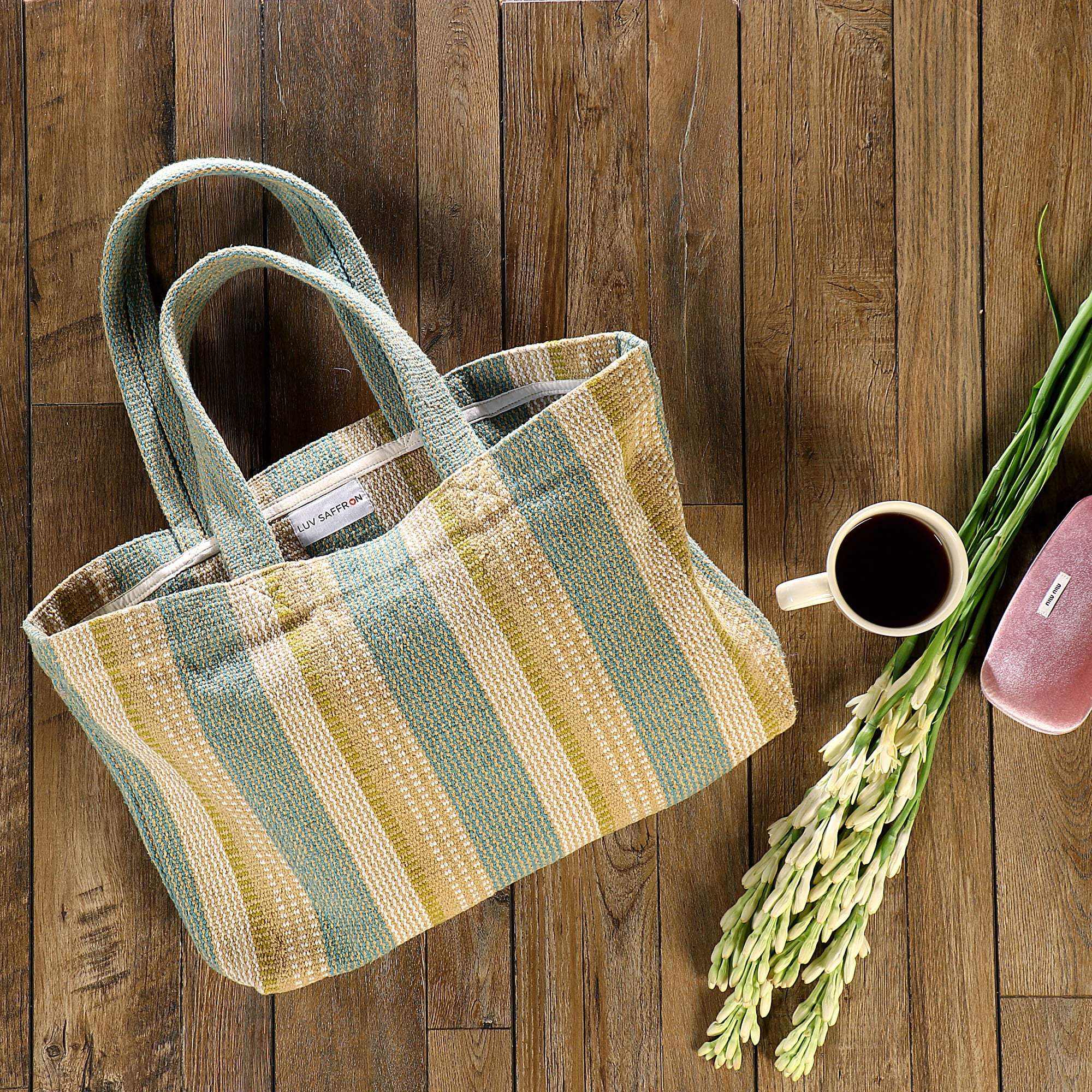 Minty Oversize Tote Bag