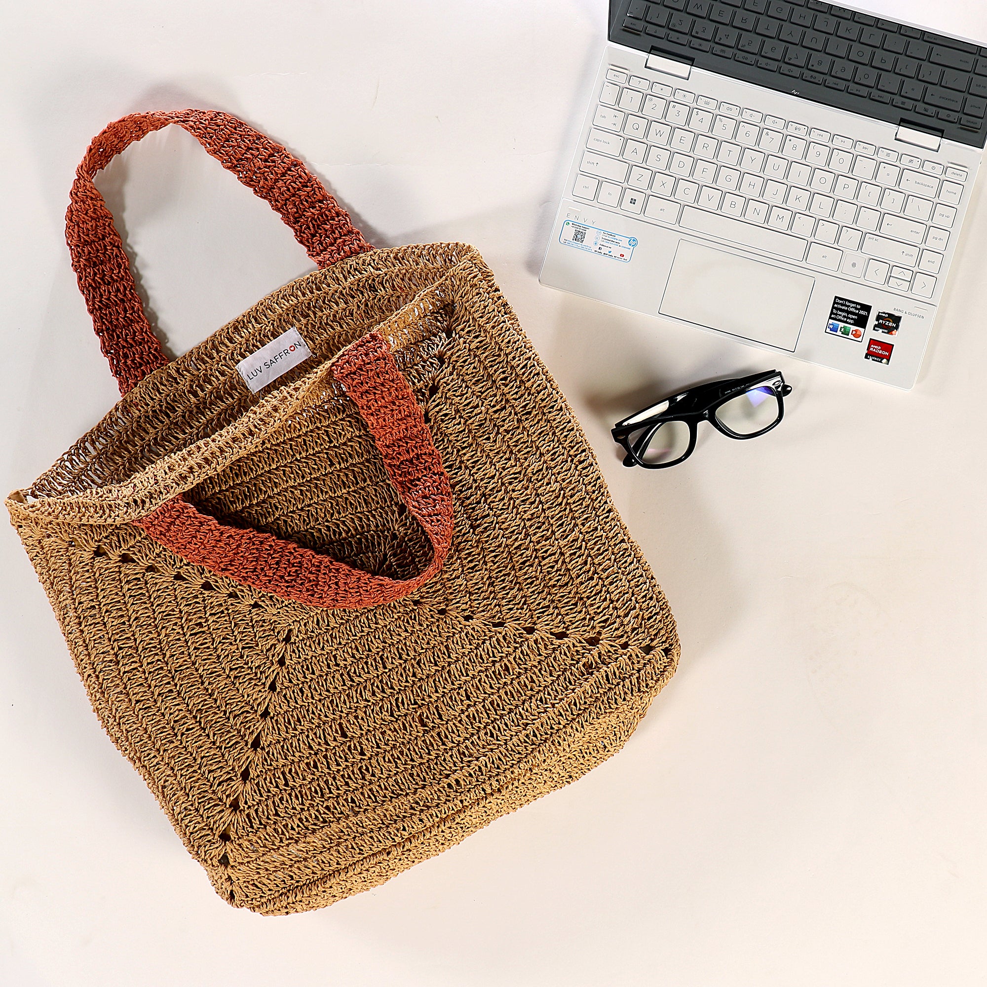 Raffia Wanderlust Tote -Handmade Women Tote Bag