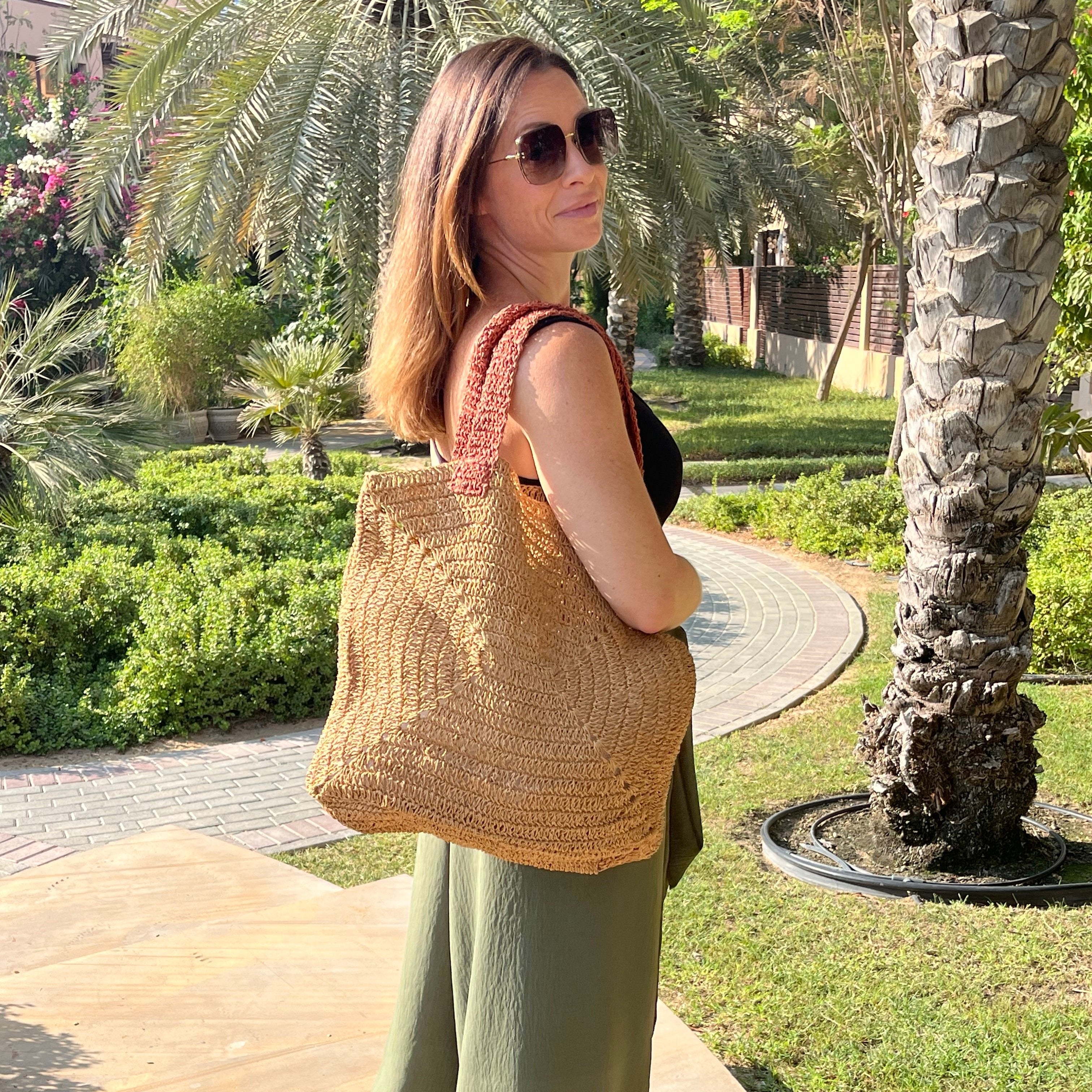 Raffia Wanderlust Tote -Handmade Women Tote Bag
