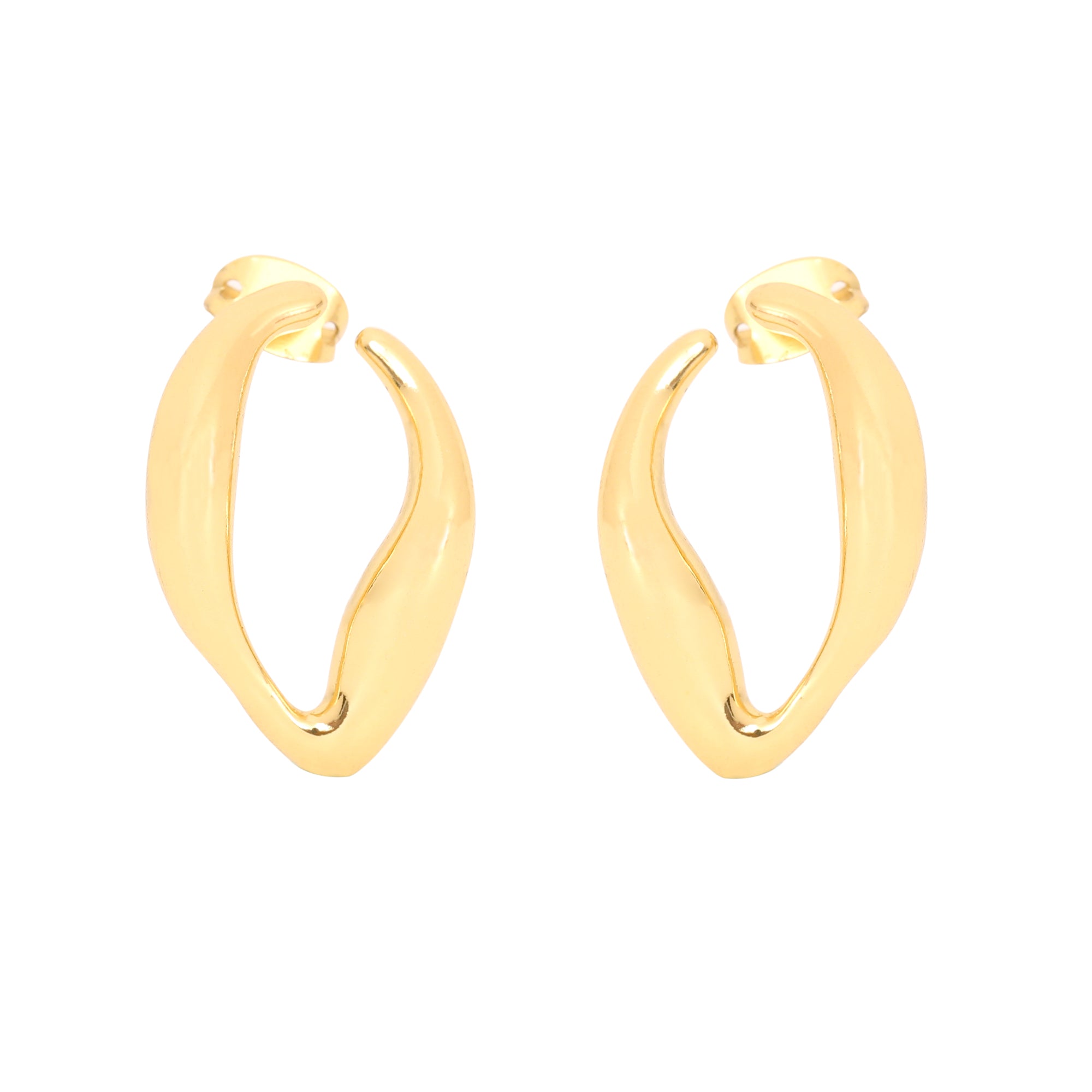 Handmade Wave Stud Earrings